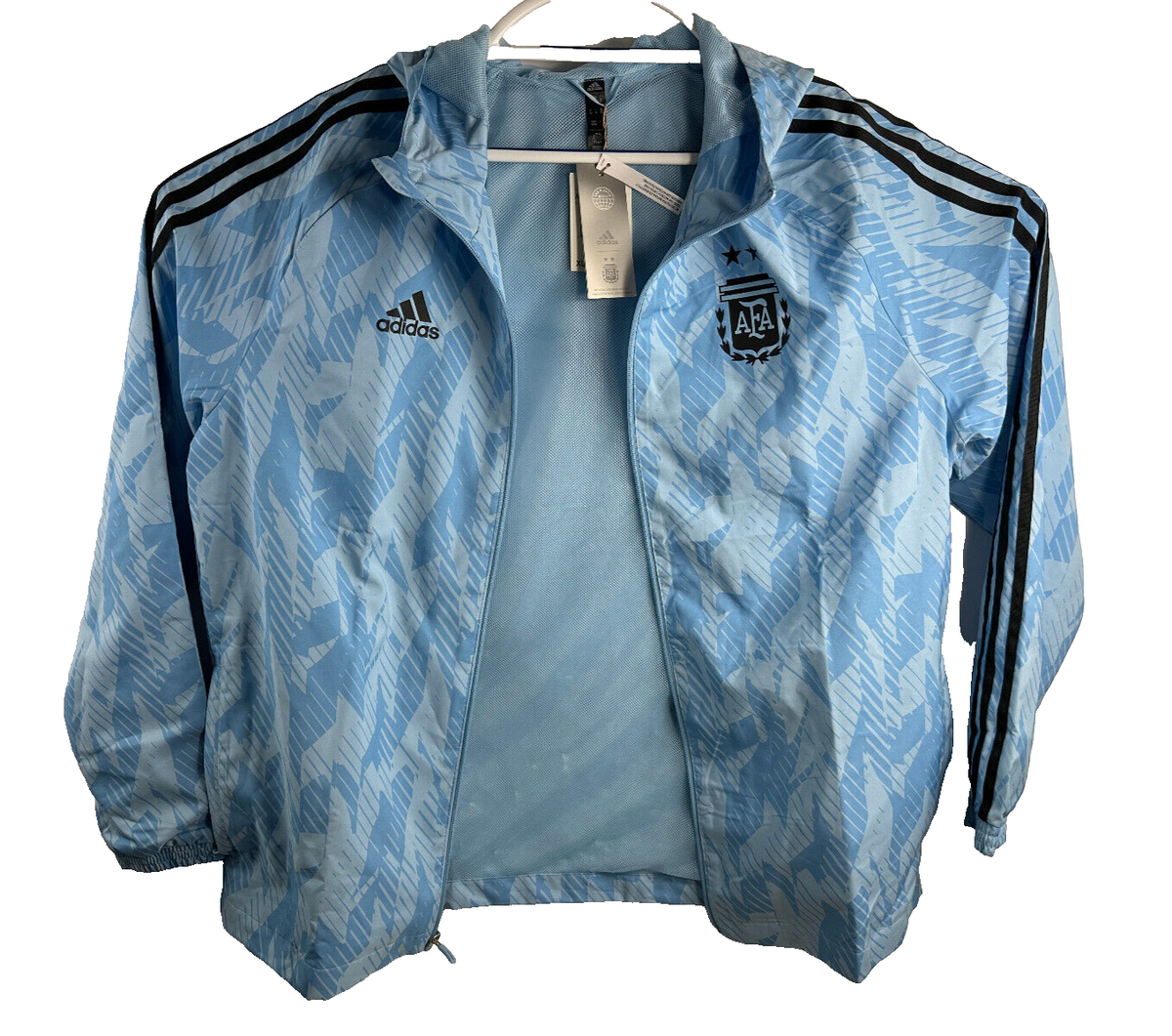 Adidas Argentina National Team AFA Windbreaker Jacket Blue Men`s