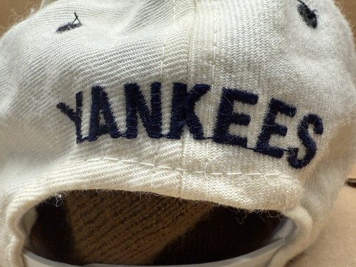 Vintage 90’s New York Yankees Hat Cap Snapback MLB Baseball New Era White Blue - Picture 5 of 17