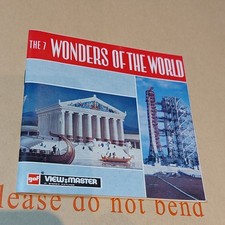 1973 GAF  Seven Wonders Of The World  VIEWMASTER Reels Booklet/Sleeve B-901-E