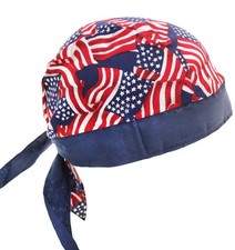All American USA Flag Star Stripes Skull Cap Patriotic Bandana Head Wrap