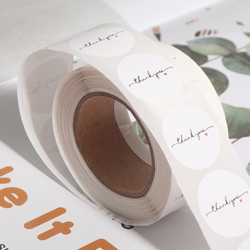 500pcs/roll Round White paper label sticker thank you sticker scrapbook 1 .Z0 - Picture 5 of 12