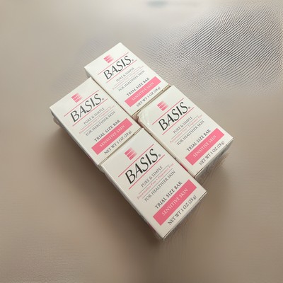 Basis Bath Bar 1oz. Combination Skin Fragrance & Preservative Free (4 BARS) Rare