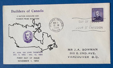 First Day Issue of the 4c violet stamp of P.M. Sir John Thompson