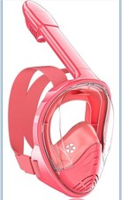 Kids Full Face Snorkel Mask w/ Camera Mount, 180  View, Anti-Fog/Leak Size Small