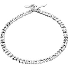 Herm Sprenger Chrome Plated Steel Dog Training Collar Flat Narrow Round Links