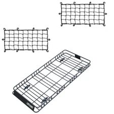 LWTURMRT 84"Travel W/,Net Heavy Duty Roof Rack Cargo Carrier Basket Extension