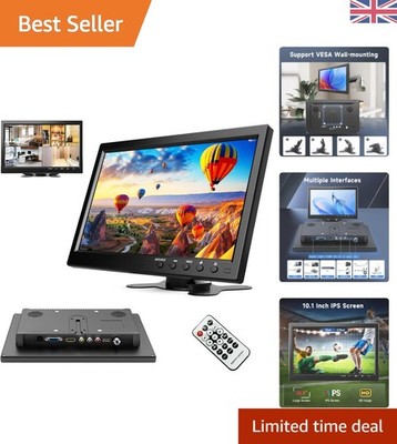 Tragbarer Hochleistungs-LCD-Monitor 10,1 Zoll | HD 1024x600, mehrere Eingänge...