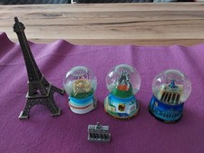 Neu: Berlin, Paris Souvenir 3 x Schneekugel / Eifelturm / Brandenburger Tor