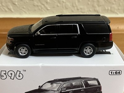 【2台セット】596model Chevrolet Suburban ブラック 596 Model 1:64 2020 Chevrolet Suburban Unmarked Black Limited Ed