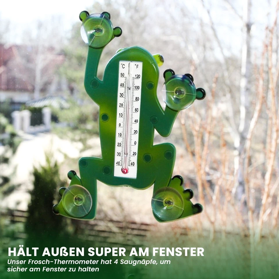 Außenthermometer Innenthermometer Fenster Thermometer Gartenthermometer Frosch - Bild 4 von 4