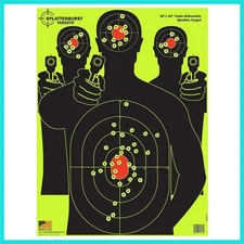 18 x 24 inch - Triple Silhouette Splatter Target - Easily See Your Shots Burs...