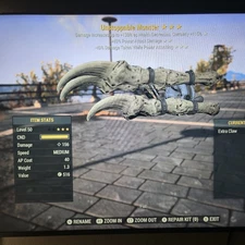 Unstoppable Monster Legacy Survival Item Fallout 76 Xbox