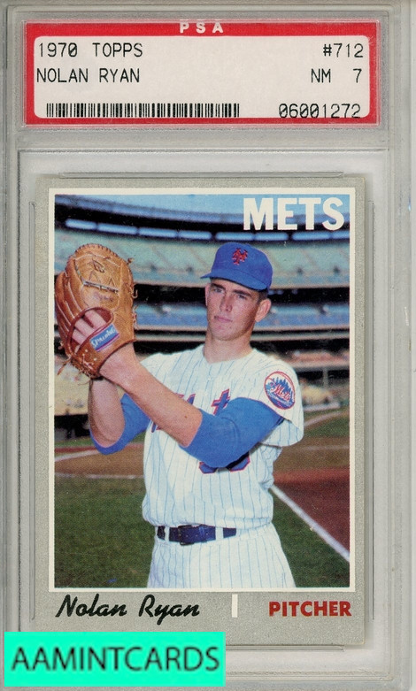 1970 TOPPS NOLAN RYAN #712 PSA 7 NM