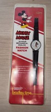 Vintage Bradley Time Mickey Mouse Watch Original Clean New In Box 1970's READ