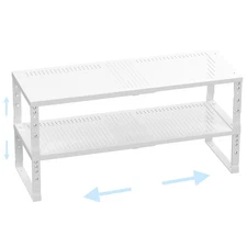 Cabinet Shelf,Expandable Adjustable Stackable Kitchen Organizer,for cabinets,...