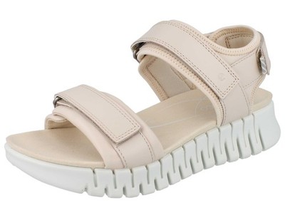 ECCO Gruuv Sol Lea Damen Sandale rose beige Glattleder