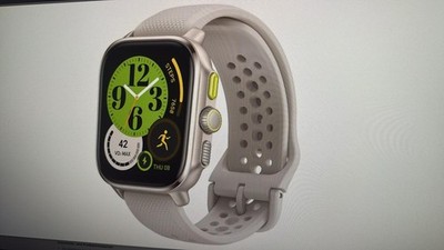 SW-0649 Amazfit Cheetah Square 44mm Smartwatch mit Dual-Band-GPS beige B-WARE