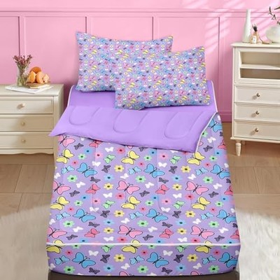  Zipper Bedding Colorful Butterfly Zip Up Bedding Set Full Cartoon Butterfly