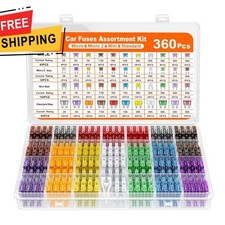 Kit de 360    fusibles para coche: 160 fusibles mini de cuchilla  90 fusibles es