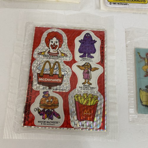 Vintage 1985 McDonald’s Sealed Sticker Sheets Lot Of 5 Metallic/Puffy/Hologram - Picture 2 of 8