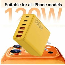 120W Fast Charging USB Type C Wall Charger For iPhone 17 16 15 14 13 12X Pro Max