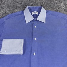 Brioni Neiman Marcus Button Dress Shirt Men's Size 16 1/2 42 French Cuff Cotton