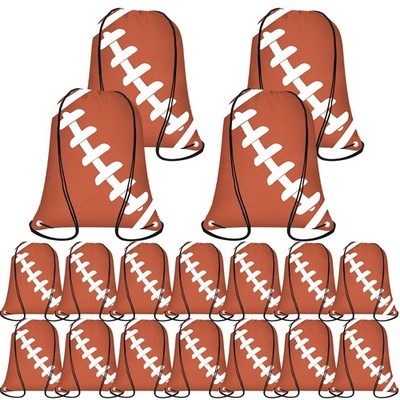 18 Pieces Football Drawstring Bags, Football Drawstring Backpacks Party Favor...