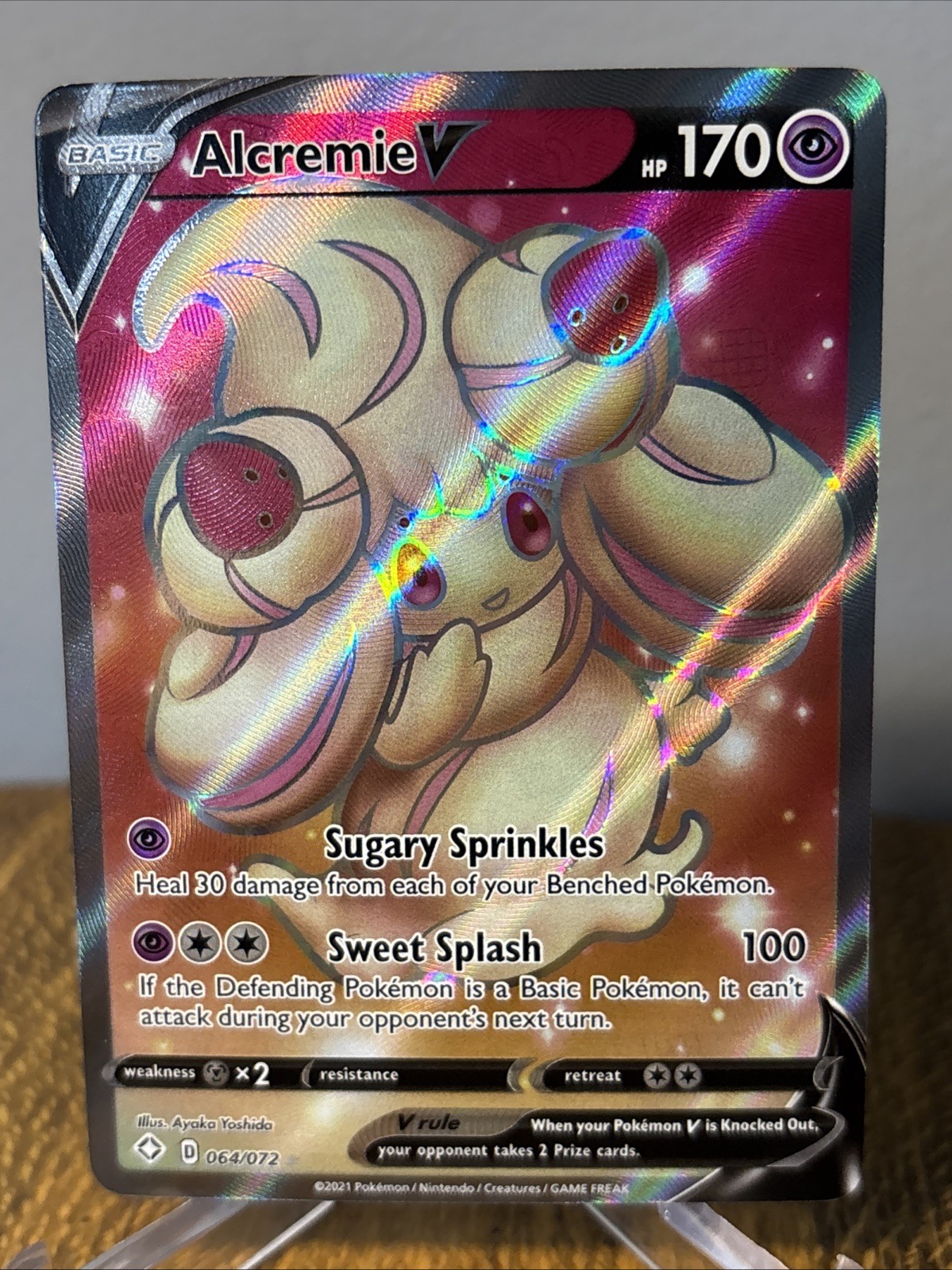 Alcremie V 064/072 Ultra Rare Pokemon Shining Fates NM