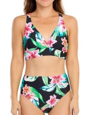 Raj Manufacturing Women's Floral-Print Bikini Set, Multicolor, M