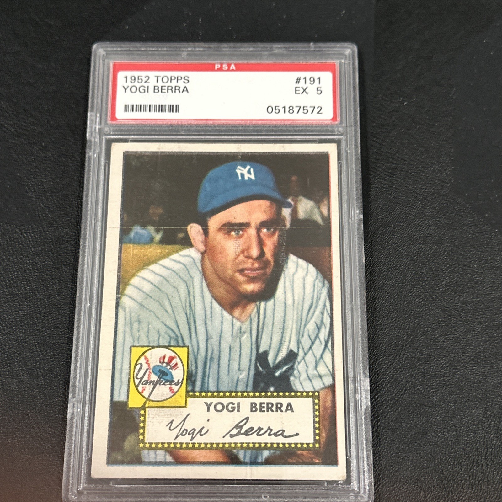 1952 Topps Baseball  #191 Yogi Berra PSA 5 EX New York Yankee HOF