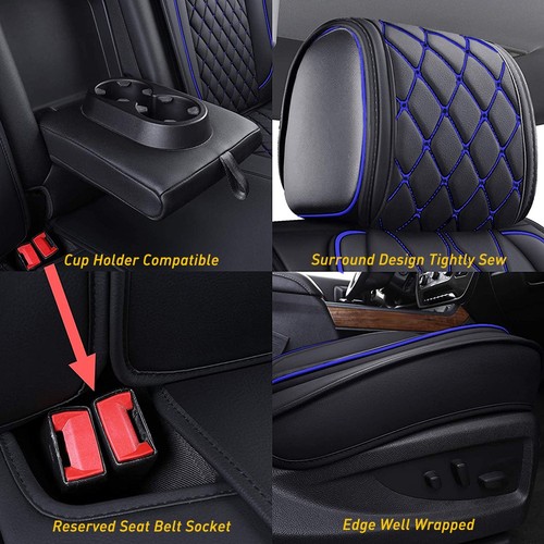 For Chevy Silverado 1500 GMC Sierra 2007-2022 Car Front Seat Covers Full Set 2Pc - Picture 8 of 12