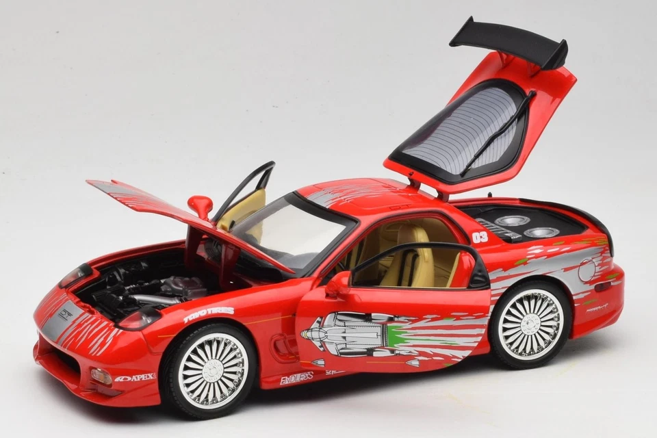 33414 Mazda RX-7 FD Fast & Furious Red ERTL 1:18 - Immagine 2 di 4