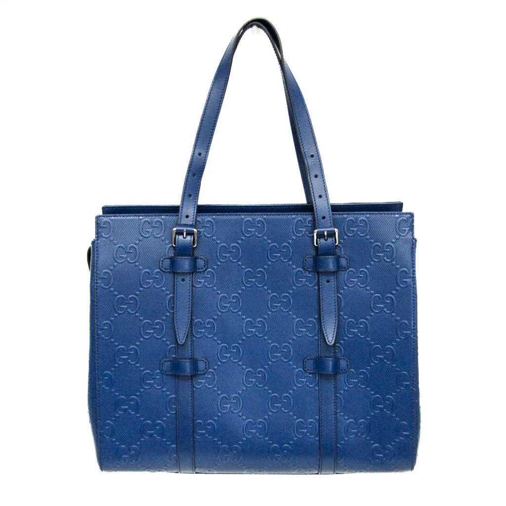 Gucci GG Borsa a tracolla in pelle goffrata 625774 da uomo blu