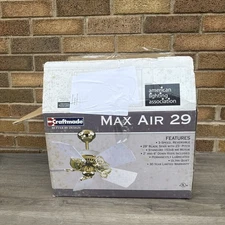 VTG craftmade max air 29” 5 blade ceiling fan All White RARE!!!