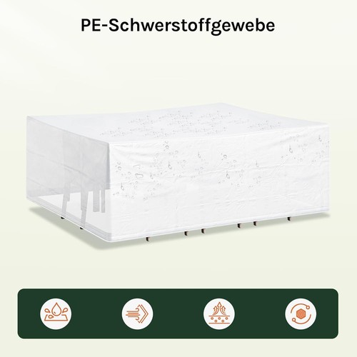 WOLTU Schutzhülle Gartenmöbel Schutzplane PE Abdeckung UV-Beständig Wasserdicht - Bild 17 von 33