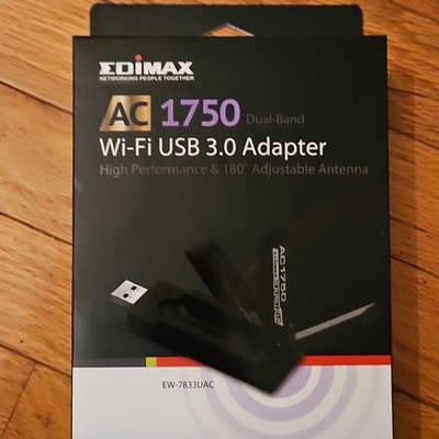 Edimax AC1750 Dual-Band USB 3.0 Wi-Fi Adapter for PC, EW-7833UAC