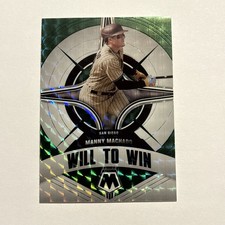 Manny Machado 2022 Panini Mosaic Will to Win Mosaic Green Refractor Insert #3