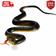 Fake Rubber Snake Toy, 45Cm Realistic Prank Trick Toy with Tongue Stick Out, Per