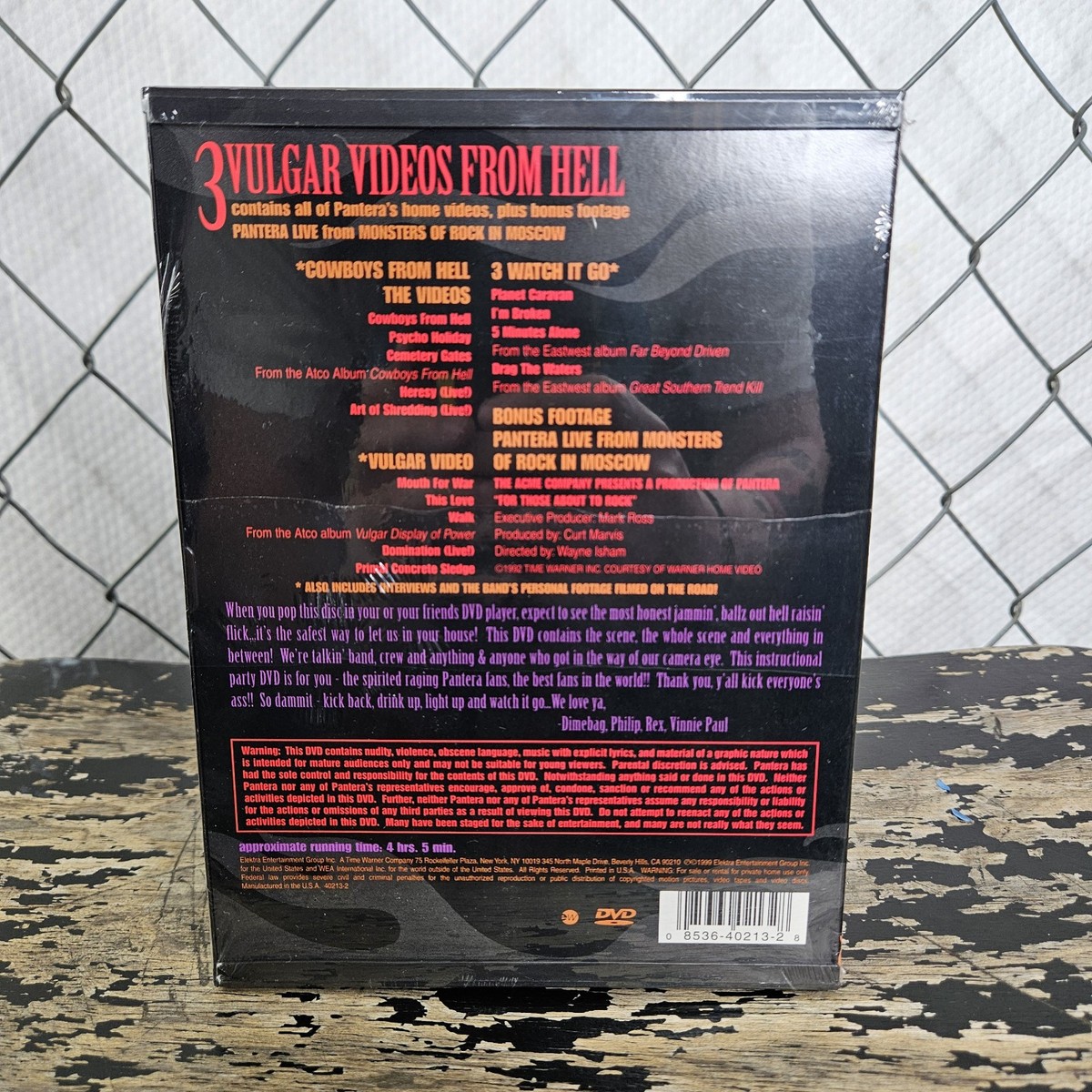 Pantera: 3 Vulgar Videos from Hell (DVD, 1999, 2-Disc Set Pantera: 3 Vulgar Videos from Hell (DVD, 1999, 2-Disc Set