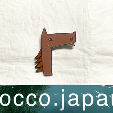 mina perhonen Horse Motif Brooch Light Brown New