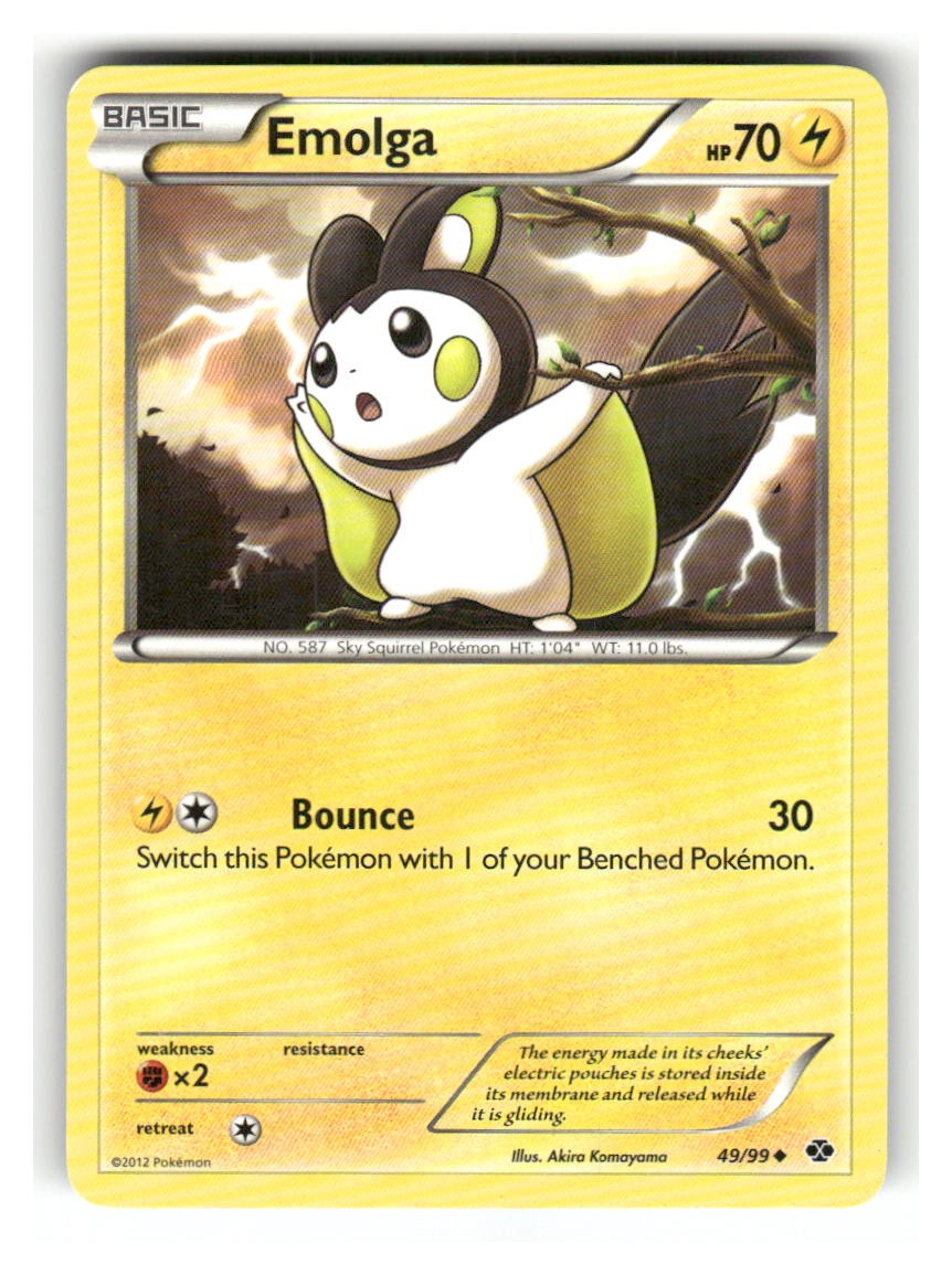 Emolga 49/99 Uncommon Next Destinies Pokemon Lightly Played