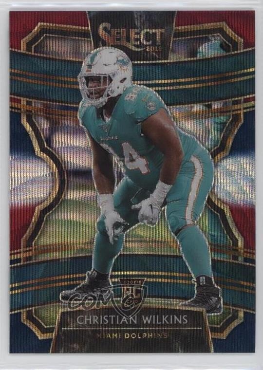 2019 Select Concourse Tri-Color Prizm 37/199 Christian Wilkins #4 Rookie RC rf2