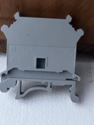 Lot of 50 Phoenix Contact UK4-T DIN Rail Terminal Blocks 600V 41A Gray Screw