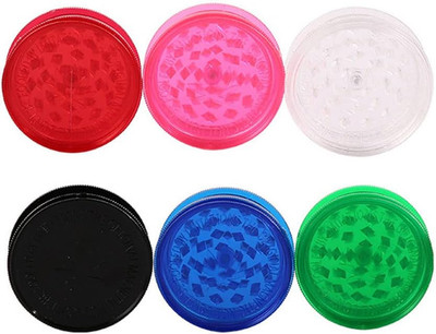 6 Pack Herb Grinder, 2.3 Inches Small Spices Grinder with Storage, Plastic Grind