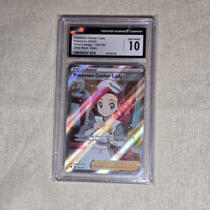 CGC 10 GEM MINT – Pokémon Center Lady UR Holo – Full Art Trainer – Vivid Voltage
