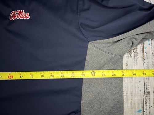 Ole Miss Cutter & Buck Men’s Zip Up Jacket Blue Gray Size 2XL - Picture 8 of 14