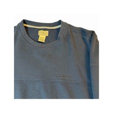 L.L. Bean Sweatshirt Men Large Navy Blue Crewneck Fleece Pullover Hiking Outdoor