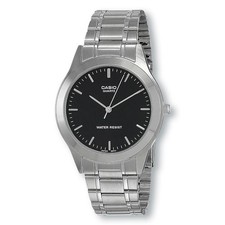 CASIO Classic MTP1128A-1A Quartz Dress Watch, Black Dial
