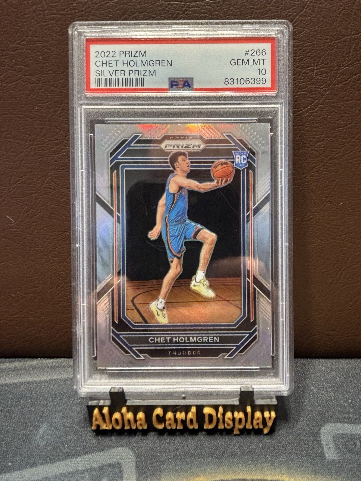 2022-23 Panini Prizm Chet Holmgren #266 Silver Prizm RC PSA 10