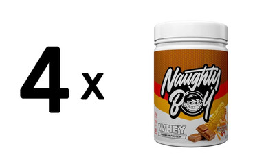 4 x Naughty Boy Advanced Whey, Milk Chocolate Caramel Biscuit - (44,44 EUR/kg)